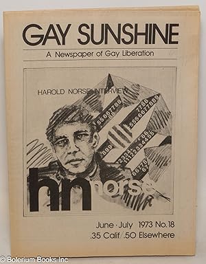 Seller image for Gay Sunshine; a newspaper of gay liberation, #18 May-June 1973: Harold Norse Interview for sale by Bolerium Books Inc.