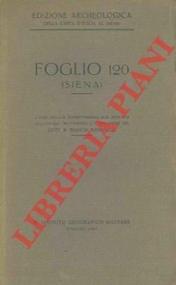 Siena. Carta Archeologica d'Italia. Foglio 120.