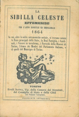 La Sibilla Celeste. Effemeride per l'anno bisestile ed embolismale 1864.