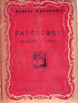 PADEREWSKI. Patriota y artista