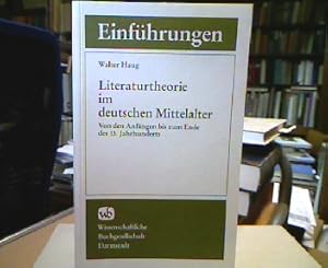 Bild des Verkufers fr Literaturtheorie im deutschen Mittelalter von den Anfngen bis zum Ende des 13. Jahrhunderts. zum Verkauf von Antiquariat Michael Solder