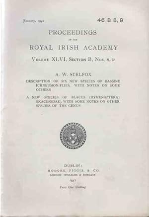 PROCEEDINGS OF THE ROYAL IRISH ACADEMY. Description of Six New Species of Bassine Ichneumon-Flies...