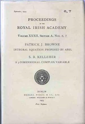 Integral Equation Proposed by Abel. -------A 3-Dimensional Complex Variable (Proceedings of the R...