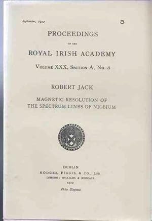 Magnetic Resolution of the Spectrum Lines of Niobium