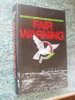 Imagen del vendedor de FAIR WARNING a la venta por Ron Weld Books