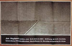 Ausstellungsplakat Jon Hoyland, Galerie Heiner Friedrich 1967