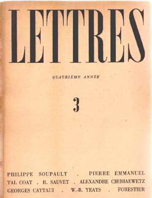 Revue lettres/ quatrieme année/ n° 3