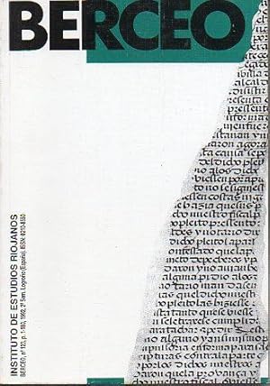 Bild des Verkufers fr Revista: BERCEO. N 123. Lxico de la flora en Matute. Conflcitoas en la Rioja durante el reinado de los Reyes Catlicos. zum Verkauf von angeles sancha libros