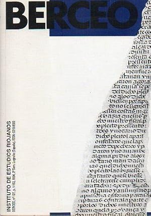 Bild des Verkufers fr Revista: BERCEO. N 127. La rebelin militar de 1936 en La Rioja. Algunos aspecto de la historia del sector vitvincola riojano (1860-1915). zum Verkauf von angeles sancha libros