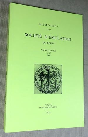 Imagen del vendedor de Mmoires de la socit d'mulation du Doubs. a la venta por Latulu