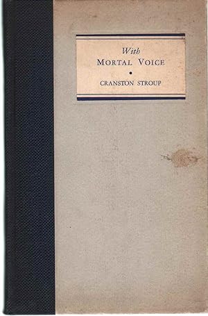 Seller image for WITH MORTAL VOICE A Book of Verse for sale by The Avocado Pit