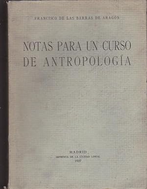 Image du vendeur pour Notas para un curso de antropologa mis en vente par LIBRERA GULLIVER
