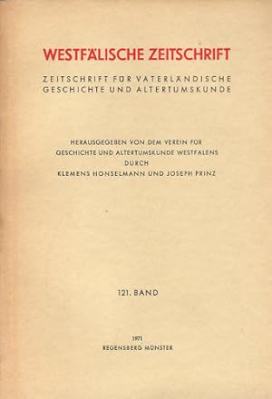 Bild des Verkufers fr Westflische Zeitschrift. 121. Band / 1971 zum Verkauf von Paderbuch e.Kfm. Inh. Ralf R. Eichmann