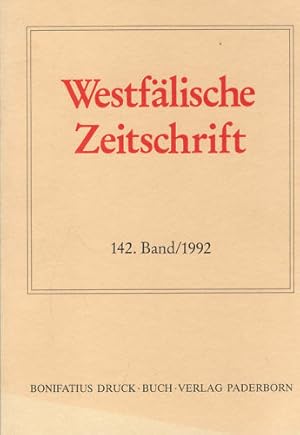 Bild des Verkufers fr Westflische Zeitschrift. 142. Band / 1992 zum Verkauf von Paderbuch e.Kfm. Inh. Ralf R. Eichmann