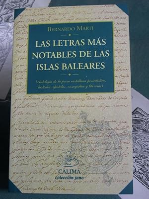 Imagen del vendedor de Las Letras Ms Notables de Las Islas Baleares : Antologa de la Prosa Castellana Periodstica, Histrica, Epistolar, Ensaystica y Literaria a la venta por LIBRERIA  SANZ