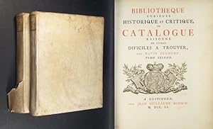Bibliotheque Curieuse Historique Et Critique, ou Catalogue Raisonné de Livres Dificiles a Trouver...