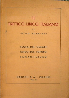 Il Trittico Lirico Italiano