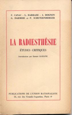 La radiesthésie. Études critiques. Introduction par Ernest Kahane.