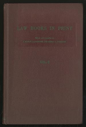 Image du vendeur pour Law Books in Print: Volume III: Including Books in English published throughout the world from January 1959 through December 1960 mis en vente par Between the Covers-Rare Books, Inc. ABAA