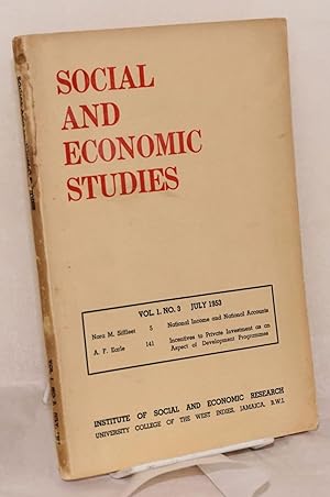 Seller image for Social and economic studies. Vol. 1, no. 3 (July 1953) for sale by Bolerium Books Inc.