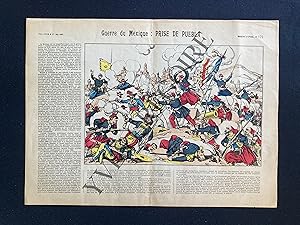 GUERRE DU MEXIQUE: PRISE DE PUEBLA-IMAGERIE D'EPINAL N°175-PELLERIN