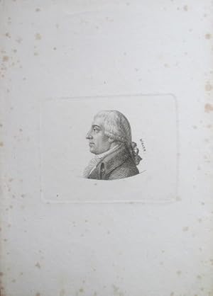 Seller image for Portrt. Brustbild im Profil nach links. Original - Kupferstich (anonym), Blattgre: 17 x 12,5 cm, um 1800. for sale by Antiquariat Michael Eschmann