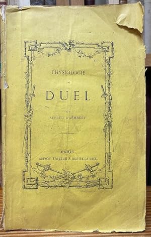 Image du vendeur pour PHYSIOLOGIE DU DUEL mis en vente par Fbula Libros (Librera Jimnez-Bravo)