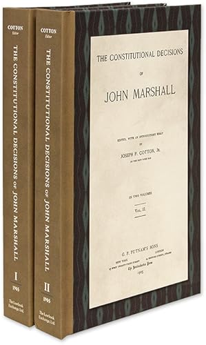 Bild des Verkufers fr The Constitutional Decisions of John Marshall. 2 Vols zum Verkauf von The Lawbook Exchange, Ltd., ABAA  ILAB