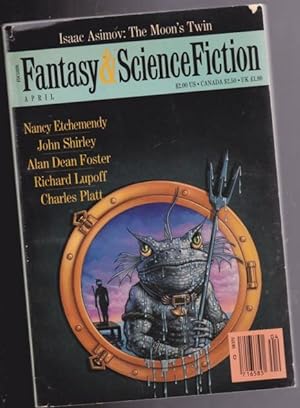 Seller image for The Magazine of Fantasy and Science Fiction April 1989 - Screens, Jackalope, Corrigan's Homunculi, Mr. Tindle, The Sailor's Bargain, Cast on a Distant Shore, The Moon's Twin for sale by Nessa Books