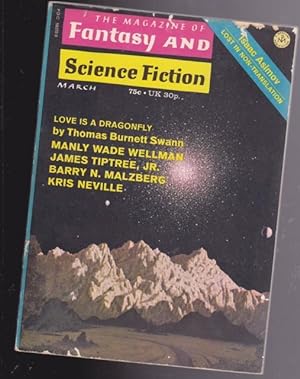 Immagine del venditore per The Magazine of Fantasy and Science Fiction March 1972 - Venus Mars & Baker Street, And I Awoke and Found Me Here on the Cold Hill's Side, The Hippie-Dip File, Love is a Dragonfly, Is It the End of the World?, Lost in Non-translation, Grasshopper Time, ++ venduto da Nessa Books
