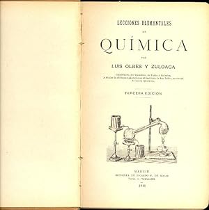 Immagine del venditore per LECCIONES ELEMENTALES DE QUIMICA - (CON PROGRAMA APARTE) venduto da Libreria 7 Soles