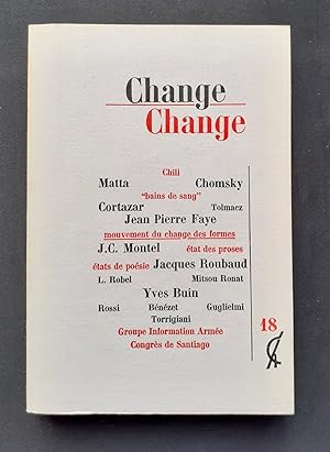 Image du vendeur pour Change - Collectif Change N 18 - "Le numro du change de forme" - mis en vente par Le Livre  Venir