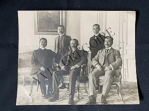 PHOTOGRAPHIE MARINE JAPONAISE 1927-GROUPE AUTOUR DE L'AMIRAL IJUIN