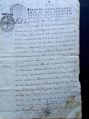 [Mexican legal document] El Licenziado Don Luis Manuel Fernandez de Madrid, Cavallero del orden d...