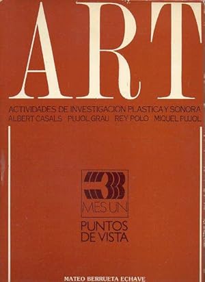 Imagen del vendedor de ART. ACTIVIDADES DE INVESTIGACIN PLSTICA Y SOORA. ALBERT CASAL. PUJOL GRAU. REY POLO. MIQUEL PUJOL. a la venta por angeles sancha libros