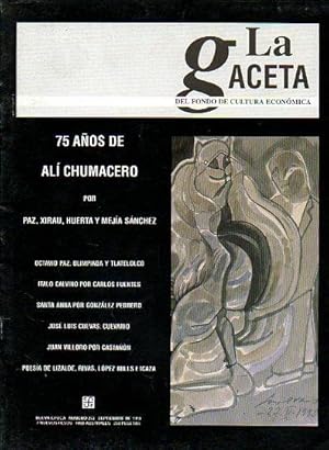 Imagen del vendedor de LA GACETA DEL FONDO DE CULTURA ECONMICA. Nueva poca. N 273. 75 AOS DE ALI CHUMACERO. a la venta por angeles sancha libros