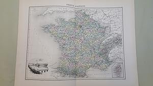 Map of France Politique with inset map of Corsica [ taken from Migeon's Geographie Universelle ]