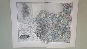 Map of France S.E. with inset map of Corsica [ taken from Migeon's Geographie Universelle ]
