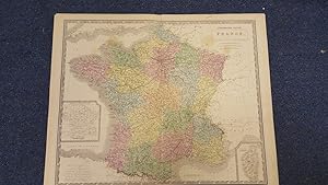 Map of France Lithographed Edition