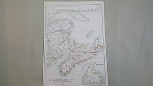 Bild des Verkufers fr Map of New Brunswick, Nova Scotia, and Quebec ( Eastern Section ) zum Verkauf von Keoghs Books