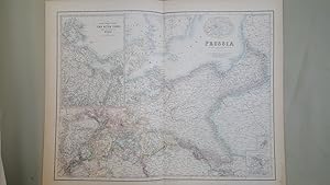 Map of Prussia according to Weiland, Stieler &c. - Inset map of the Lower Course and Estuary of t...