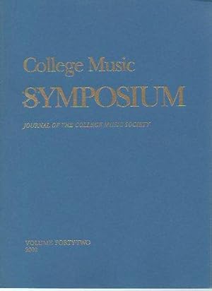 Immagine del venditore per College Music Symposium 42 (2002) venduto da Bookfeathers, LLC