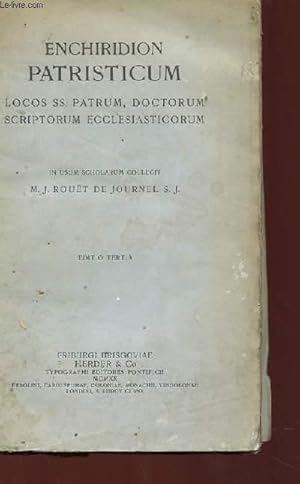 Image du vendeur pour ENCHIRIDION PATRISTICUM mis en vente par Le-Livre