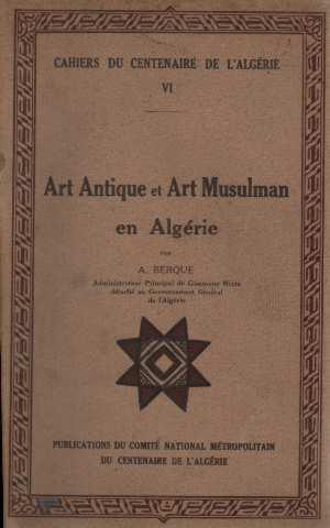 Art antique et art musulman en algérie