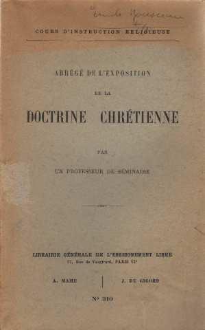 Seller image for Abrg de l'exposition de la doctrine chrtienne for sale by crealivres