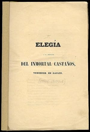 Elegía a la memoria del Inmortal Castaños, vencedor en Bailén