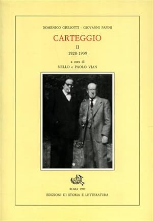 Imagen del vendedor de Carteggio. Vol.II:1928-1939. a la venta por FIRENZELIBRI SRL