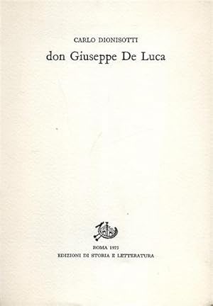 Imagen del vendedor de Don Giuseppe De Luca. a la venta por FIRENZELIBRI SRL