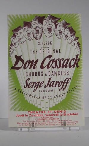 The Original Don Cossack Chorus & Dancers. Serge Jaroff, conductor. A Great Organ of 32 Human Voices