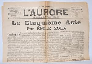 Le Cinquiéme Acte [in l'Aurore, no. 694, 12 sept. 1899].